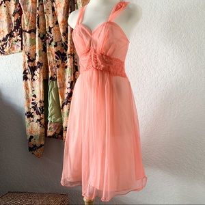 Vintage Peach Slip Dress